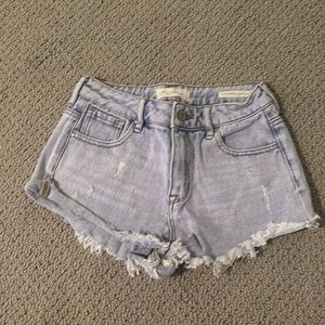 pacsun light wash jean shorts